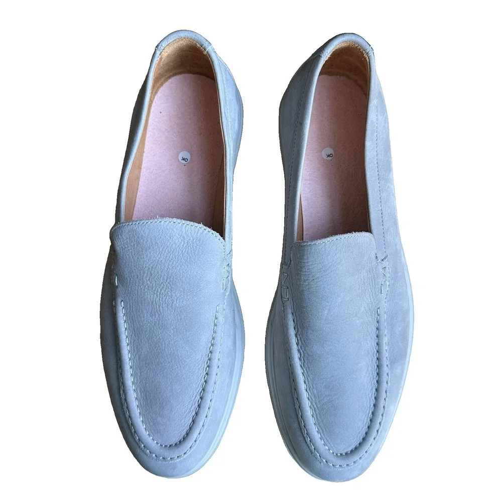 Peter Millar Crown Crafted Excursionist Nubuck Venetian Loafer Men's 8.5M Gray